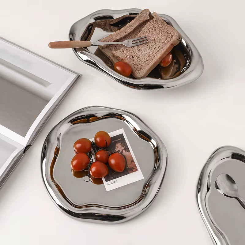 Ceramic Jewelry Tray Dish for Ring Key Trinket, Cute Cloud Shape Decorative Jewelry Plate Holder Room Decor Aesthetic Gift