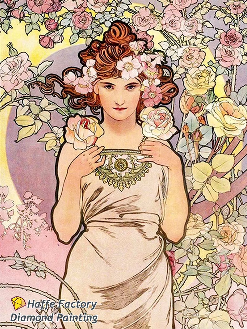 Alphonse Maria Mucha Zodiaque Famous Painting Diy 5D Diamond Mosaic Painting Byzantine Art Girl Cross Stitch Diy Home Decor