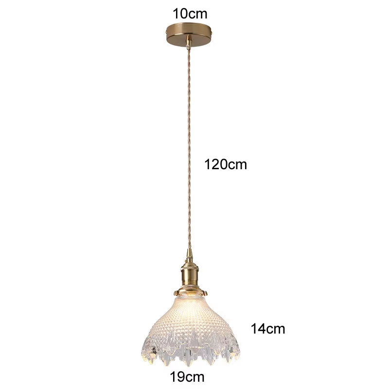 Modern Glass Pendant Light for Bedroom Kitchen Dining Room Hanging Lamp LED Flower Luminaire Chandelier Nordic Lighting Cafe Bar