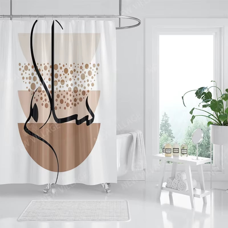 Waterproof Fabric Shower Curtains Bathroom Curtain Accessories 180X200 Bath Curtain for Shower 240*200 Nordic Boho Decoration