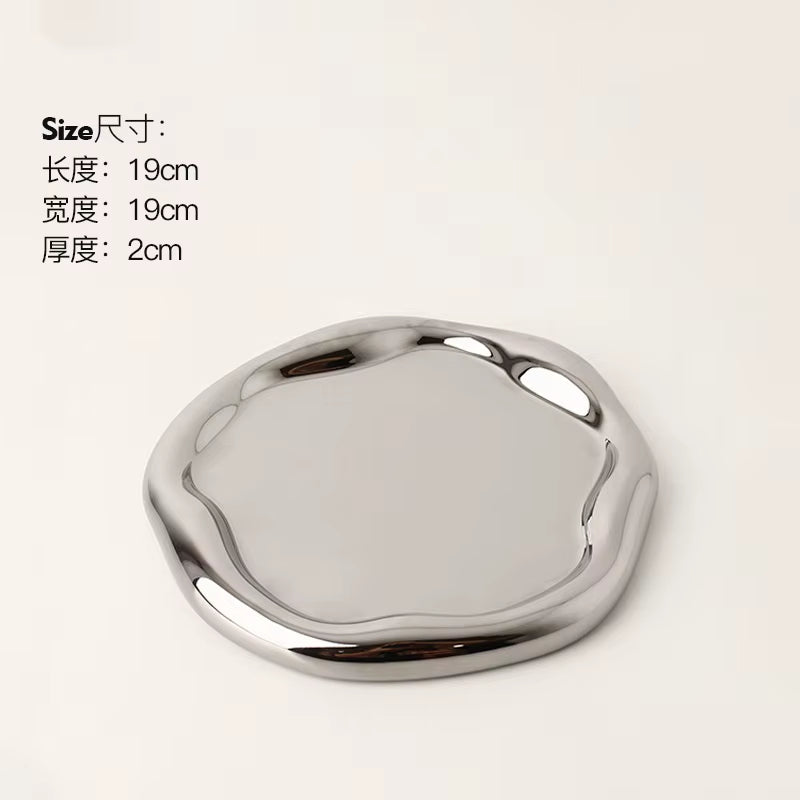 Ceramic Jewelry Tray Dish for Ring Key Trinket, Cute Cloud Shape Decorative Jewelry Plate Holder Room Decor Aesthetic Gift
