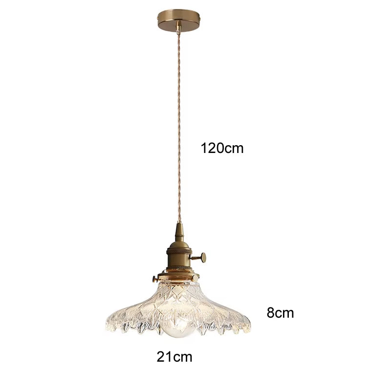 Modern Glass Pendant Light for Bedroom Kitchen Dining Room Hanging Lamp LED Flower Luminaire Chandelier Nordic Lighting Cafe Bar