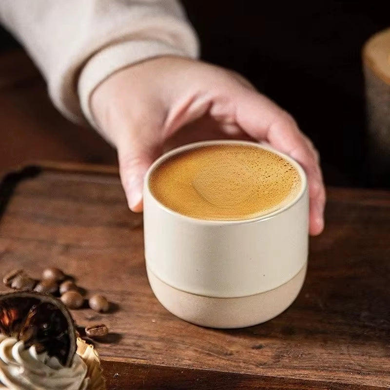 Vintage Coffee Mug 100Ml 170Ml 200Ml Ceramics Tea Cup Japanese-Style Cafes Drinkware Stoneware Espresso for Restaurants Hotels