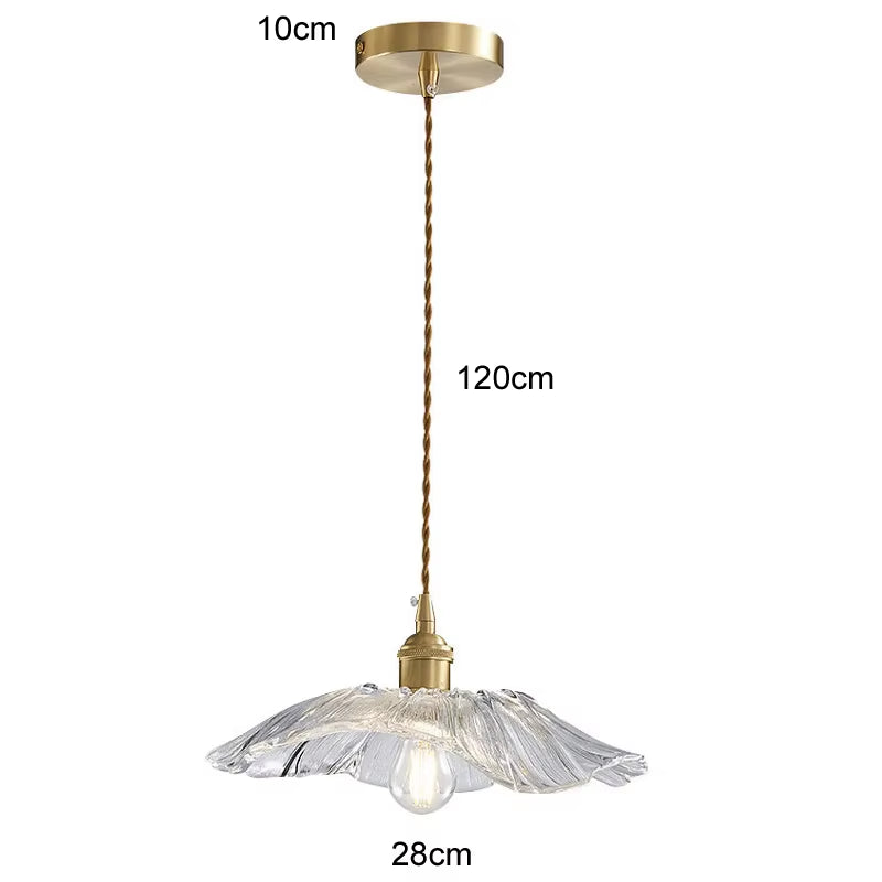 Modern Glass Pendant Light for Bedroom Kitchen Dining Room Hanging Lamp LED Flower Luminaire Chandelier Nordic Lighting Cafe Bar