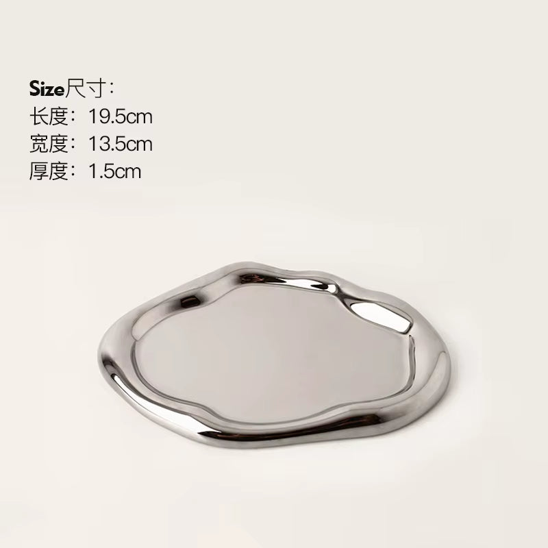 Ceramic Jewelry Tray Dish for Ring Key Trinket, Cute Cloud Shape Decorative Jewelry Plate Holder Room Decor Aesthetic Gift