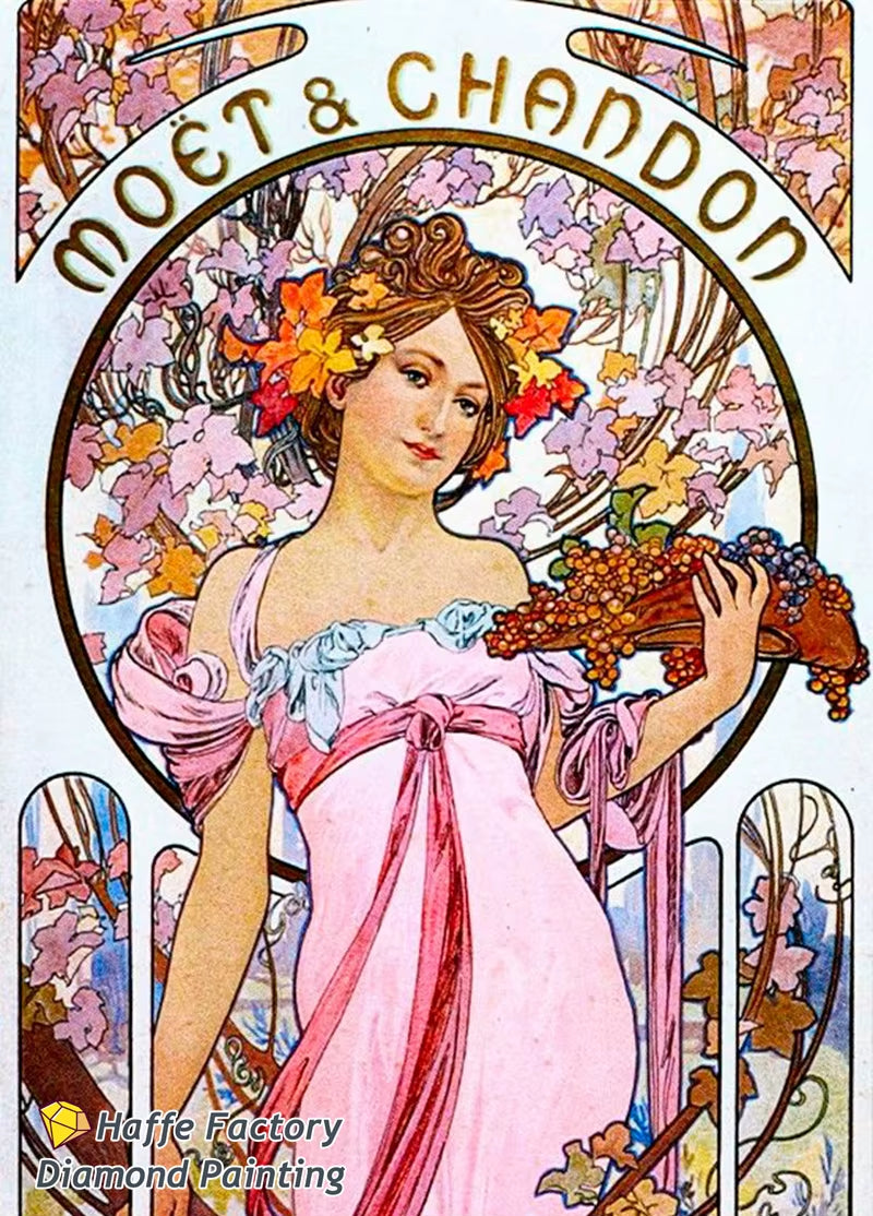 Alphonse Maria Mucha Zodiaque Famous Painting Diy 5D Diamond Mosaic Painting Byzantine Art Girl Cross Stitch Diy Home Decor