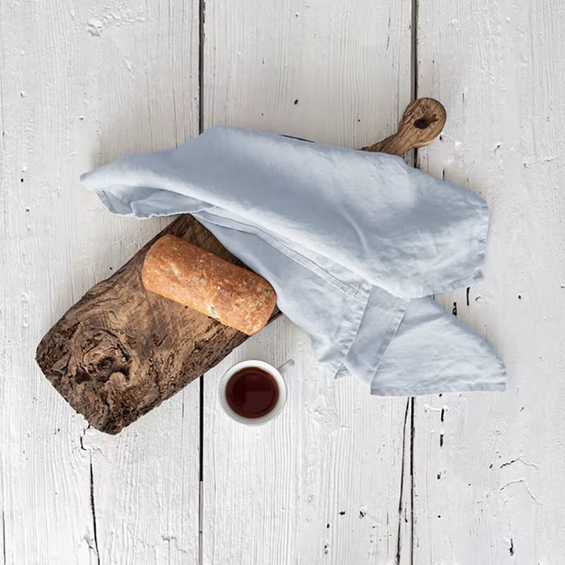 Soft Hang Handkerchiefs Napkins, Linen Napkin, 100% Linen, Wedding, Dessert, Tea Towel, Kitchen Dishcloth Placemats, 4Pcs