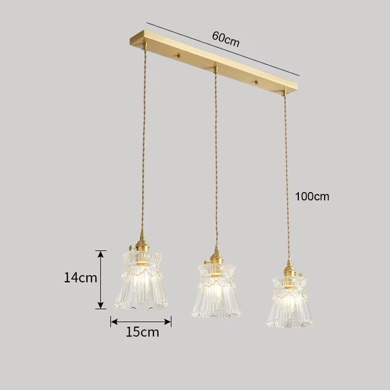 Modern Glass Pendant Light for Bedroom Kitchen Dining Room Hanging Lamp LED Flower Luminaire Chandelier Nordic Lighting Cafe Bar