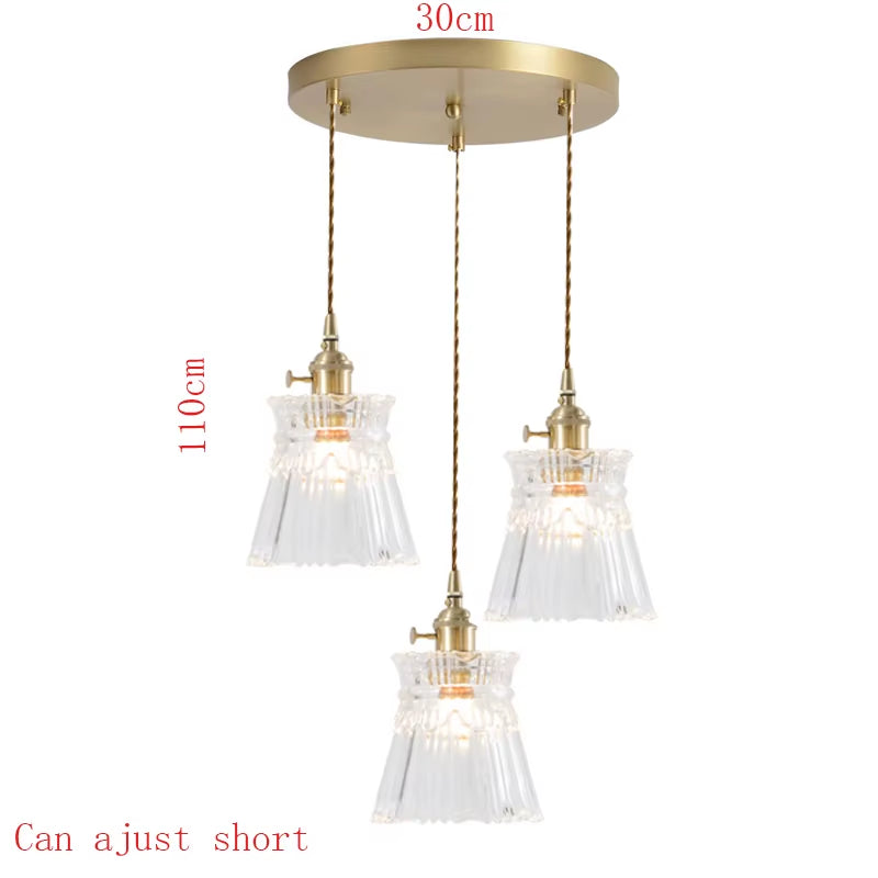Modern Glass Pendant Light for Bedroom Kitchen Dining Room Hanging Lamp LED Flower Luminaire Chandelier Nordic Lighting Cafe Bar