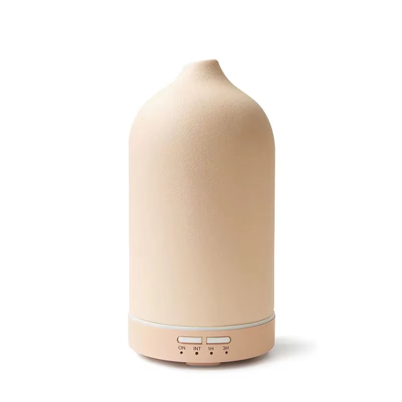 Ceramic Essential Oil Aromatherapy Diffuser Ultrasonic Air Humidifier with Timer Night Light Waterless Auto off Cool Mist Maker